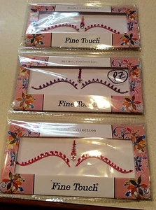 LOTE 3 CEJAS NUPCIALES BINDI (TATUAJES ADHESIVOS) BELLY DANCE-BOLLYWOOD VENDEDOR DE EE. UU. - Imagen 1 de 1