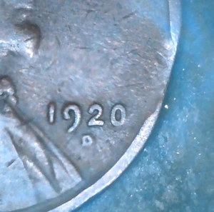 SN538 1920 D Lincoln Wheat Cent Penny Error Clipped Planchet - Picture 1 of 5