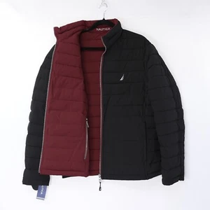 Nautica Mens Puffer Jacket Reversible Stretch Water Resistant Red Black Sz NWT - Bild 1 von 59
