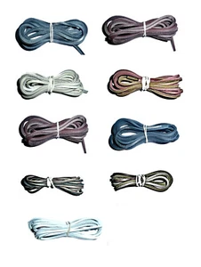 LEATHER Boot Laces Shoe Laces, shoelaces 120cm long SOLD IN PAIRS - Picture 1 of 18
