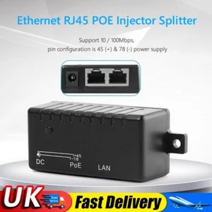 Passive POE Injector Power Over Ethernet Splitter for IP Camera AP LAN Network U - Bild 1 von 8