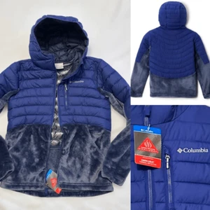 Columbia Winter Snow Powder Lite Omni Heat Thermarator Insulated hooded jacket L - Picture 1 of 15