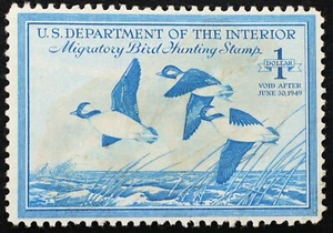 U.S. Used Stamp Scott #RW15 $1 Federal Duck Hunting. Very Fine. Choice! - Picture 1 of 2