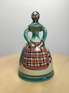 Hand Painted Clay Ceramic Spanish Style Lady Bell - Picture 1 of 5