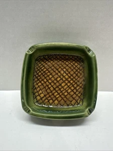 Kunstkeramik Aschenbecher grün Handarbeit Künstler signiert Eduardo Vega - Bild 1 von 7