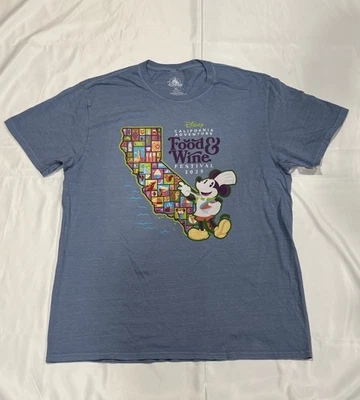Food & Wine Festival Men’s Blue T-shirt XL 2025 California Adventure DCA DISNEY - Image 1 of 4
