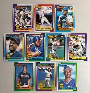 1990 Topps All Star Rookie Team sottoset 10 carte Gold Cup (Griffey, Sheffield) - Foto 1 di 1