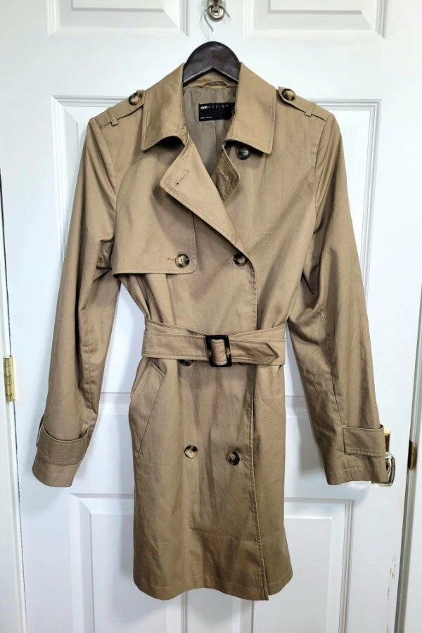 ASOS Design Tan Trench Coat Size 8 - Image 1 of 1