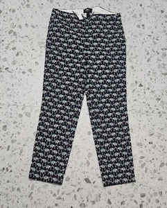 Neu mit Etikett J. Crew Martie Chino schmale knöchelblaue Elefantenmuster Hose Damengröße 4 - Bild 1 von 10