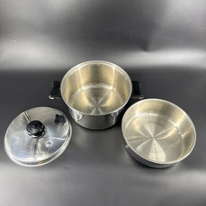 Saladmaster Horno Holandés Olla Vapo Tapa 4 Qt 18-8 Tri-Clad Acero Inoxidable - Imagen 1 de 14