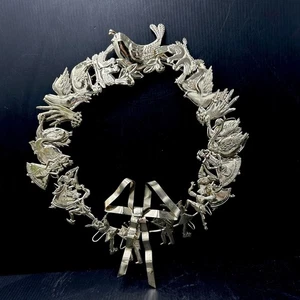 "Guirnalda de metal Mann 1982 Dresden tono dorado 12 días de Navidad 10,5""" - Imagen 1 de 10