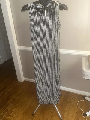 Сделано в Италии Benetton женщин без рукавов длинный темно-синий и белый платье размер маленький - Изображение 1 из 4