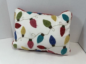 "Almohada Feliz Navidad con luces navideñas 9"" X 13""" - Imagen 1 de 8