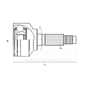 Set Kupplung Antriebswelle TKG233NP 96 624 721 722 ADG089146 - Picture 1 of 2