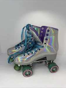 Impala Roller Skates Sidewalk Quad Skate, Women’s 10, Holographic - Picture 1 of 10