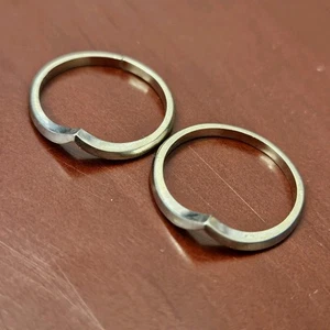 Anillos de compromiso de boda Wishbone dorados X2 vintage talla U aprox. 3,77 g - Imagen 1 de 7