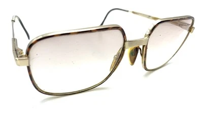 Luxottica Klixx 2 marcos de gafas de metal cuadrado dorado vintage 140 diseñador italiano Foto 1 de 4
