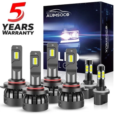 For Chevrolet Epica 2004  LED Headlight Bulbs High Low Fog Light 9005 9006 880 - Image 1 of 4