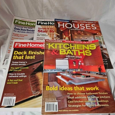 fine homebuilding magazines 2012 lot of 5 - Image 1 of 4