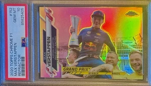PSA 10 RC Max Verstappen 2020 Topps Chrome F1 Refractor Horizontal Rookie Brazil - Picture 1 of 2