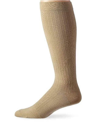 Calcetines de vestir Activa de microfibra para hombre a rayas 20-30 mmHg (bronceado) grandes Foto 1 de 2