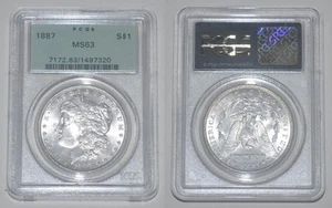 1887 Liberty MORGAN Dollar Vereinigte Staaten von Amerika SILBER Münze PCGS MS63 B6 - Bild 1 von 4