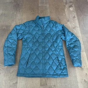 Eddie Bauer Dark Blue Goose Down Winter Jacket Girls Medium (10) - Picture 1 of 5