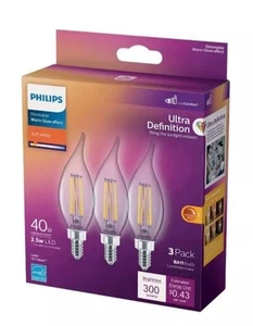Philips Ultra Definition BA11 E12 (Candelabra) LED Leuchtmittel Soft White 40 Watt Äquiv - Bild 1 von 1