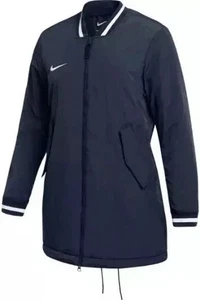 NIKE Womens Size L Dugout Bench Full Zip Jacket Parka $150 DC9103-419 Navy - Picture 1 of 8