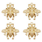 12-pack Alloy Honeybee Charm Bee Gold Pendant Earring Jewellery Crafts 26x25 mm