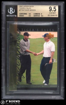 Tiger Woods BGS 9.5: 2001 Upper Deck Tiger's Tales Subset Rookie Insert #TT30 - Image 1 of 3