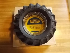 NEW OLD STOCK VINTAGE MILLER TIRE ASHTRAY MINT IN BOX - Picture 1 of 6