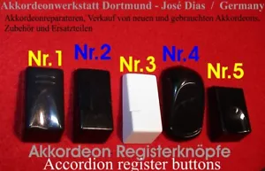 Akkordeon Registerdrücker, accordéon, registres acordeón - accordion registers - Bild 1 von 12