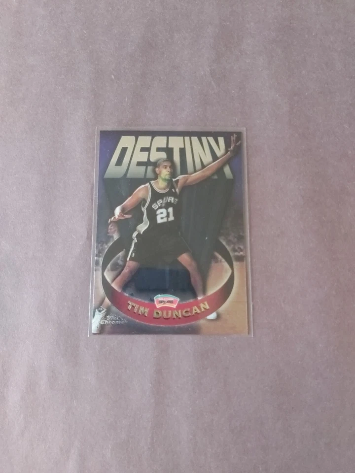 97-98 Topps Chrome Tim Duncan Rookie Rc Destiny Insert #d8 Spurs - Image 1 of 2