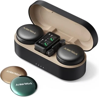 AnkerWork M650 Wireless Lavalier Microphone Noise Cancellation for Vlog |Refurb - Image 1 of 4