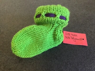 Sparstrumpf mit Geldschlitz handgestrickt (ca.10 cm Fußlänge), Geschenk, Neu - Bild 1 von 4