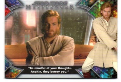 2022 Topps Star Wars Masterwork OBI-WAN KENOBI QUOTES Insert Card OB1-7 - Image 1 of 2