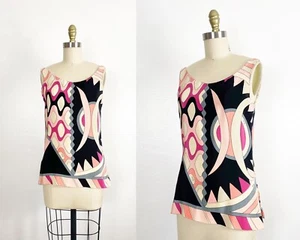 1960s Emilio Pucci Blouse - Vintage Pucci Tank Top - Emilio Pucci- Size Small - Picture 1 of 7