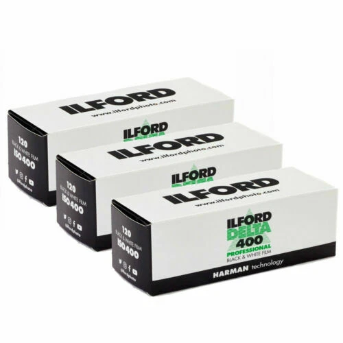 3x Ilford Delta 400 Professional 120 -  Black & White Roll Film  - Image 1 of 1