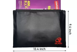 Borsa porta documenti grande ignifuga 2000°F 13,4”x 9,4” per certificato di denaro file di cassa - Foto 1 di 8