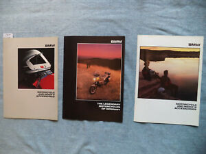 1987 Bmw Motorcycle Accs. Catalog Brochure & 2 other Bmw brochures