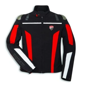 Ducati Corse Motorbike Jacket Waterproof CE Armours Cordura Textile Jacket - Picture 1 of 3