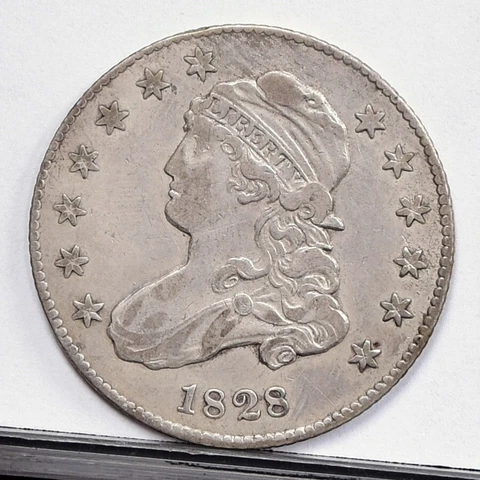 1828 Bust Quarter - Ch XF Details, Harshly Cleaned (#48482-J) Cover