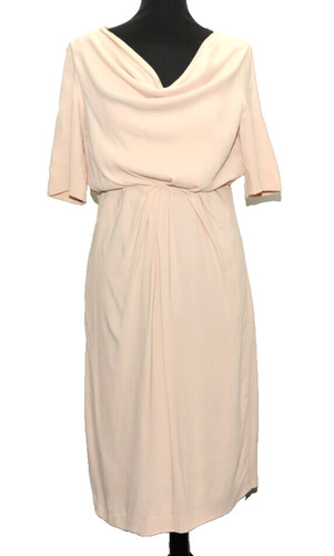 ICONICO ABITO A TUBINO VALENTINO ROMA MADE IN ITALY HOLLYWOOD 10 UK ROSA CHIARO