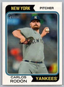 Carlos Rodón 2023 Topps Heritage BASEBALL #274 New York Yankees - Picture 1 of 2