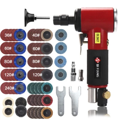 71Pcs Air Right Angle Die Grinder kit 1/4" Pneumatic Polisher Mini Cut Off Tools - Image 1 of 4
