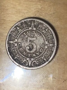 1936 Mexico 5 Centavos Coin - Picture 1 of 8