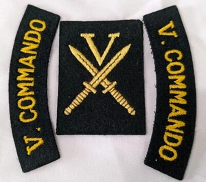 Vintage 1950's British uniform bullion commando patches/badges #3 - Picture 1 of 4