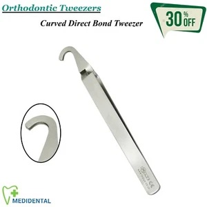 Kieferorthopädische Bonding Pinzette Direct Bond Bracket Halter Pinzette gebogen Labor - Bild 1 von 4