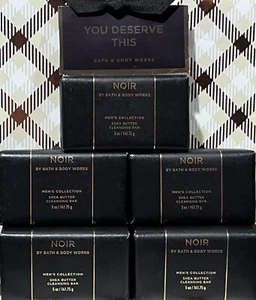 X5 NOIR Men’s Mens Collection Bath & Body Works Bar Shea Butter Cleansing Soap - Picture 1 of 4
